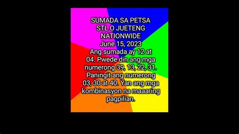 Sumada sa Petsa December 3 2023 (Paano tumama sa Jueteng .